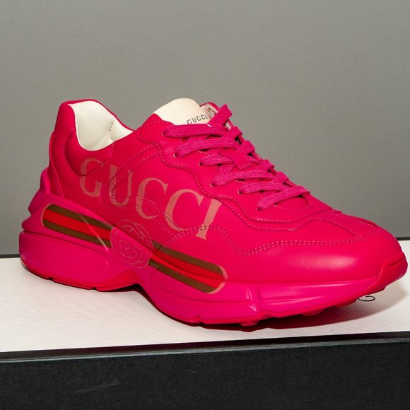 Gucci Rhyton Gucci logo leather sneaker - Picture 2 of 3